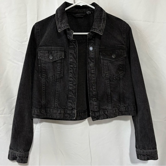Vero Moda Jackets & Blazers - Vero Moda Cropped Black Denim Jacket